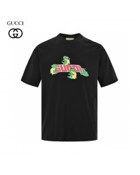 Gucci Black T-Shirt with Dinosaur Graphic