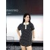 Gucci Black and Beige Patterned Polo Shirt