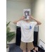 Gucci White T-Shirt with Blue Vertical Logo Patch