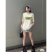 Gucci Lightning Bolt Logo T-Shirt in Cream