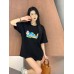 Gucci Black T-Shirt with Pink Dinosaur Graphic