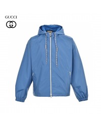Gucci Blue Hooded Jacket