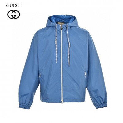 Gucci Blue Hooded Jacket