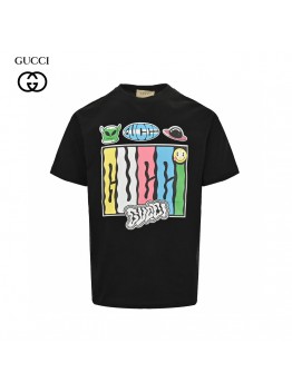 Gucci Cartoon Graphic T-Shirt (Black)