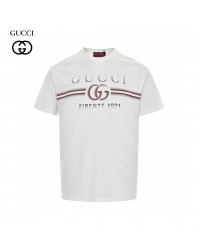 Gucci White T-Shirt with Firenze 1921 Logo