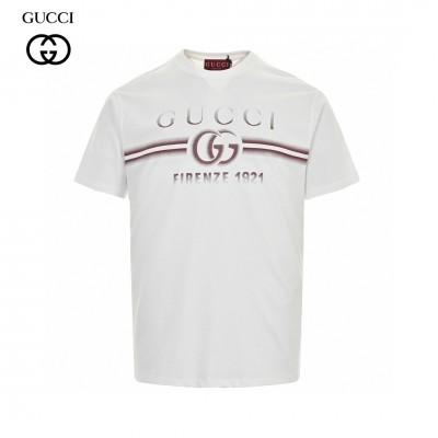 Gucci White T-Shirt with Firenze 1921 Logo