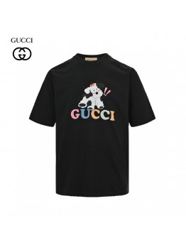 Gucci Cartoon Cow Logo T-Shirt (Black)