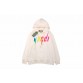 Gucci Rainbow Logo Hoodie - Cream