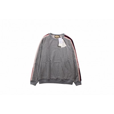 Gucci Grey Sweatshirt with Stripe Detail