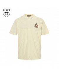 Gucci Triangle Logo Beige T-Shirt