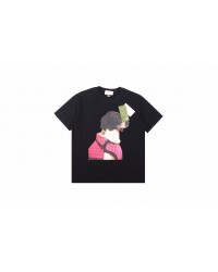 Gucci Dog Print T-Shirt in Black