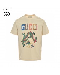 Gucci Dragon Graphic T-Shirt (Beige)