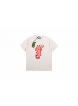 Gucci Cat Graphic T-Shirt (Cream)