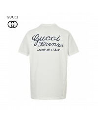 Gucci White T-Shirt with Script Logo