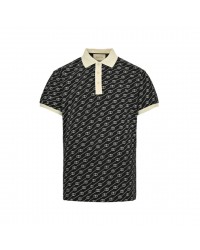 GUCCI GG PATTERN POLO SHIRT BLACK