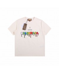 GUCCI x BALENCIAGA DRIP LOGO T-SHIRT CREAM