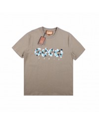 GUCCI x BALENCIAGA FLOWER LOGO T-SHIRT KHAKI
