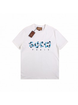 GUCCI x BALENCIAGA FLOWER LOGO T-SHIRT WHITE
