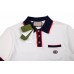 Gucci Polo Shirt with Web Collar (White)