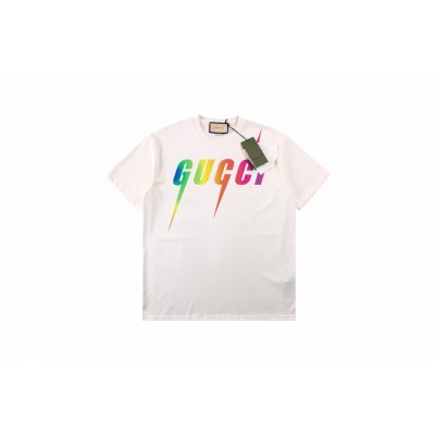 Gucci Rainbow Lightning T-Shirt (White)