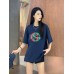 Gucci Navy T-Shirt with Overlapping Logo