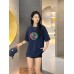 Gucci Navy T-Shirt with Overlapping Logo
