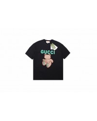 Gucci Teddy Bear Print T-Shirt - Black