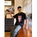 Gucci Black T-Shirt with Dragon Cartoon