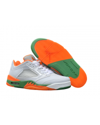 JORDAN 5 Low White/Orange/Green