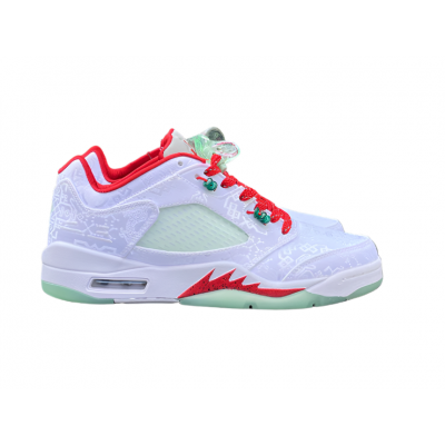 JORDAN 5 White/Red/Green