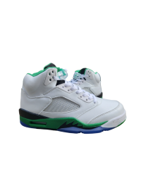 Jordan 5 white, green and black