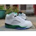 Jordan 5 white, green and black