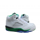 Jordan 5 white, green and black