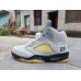 Jordan 5 Gray and Yellow