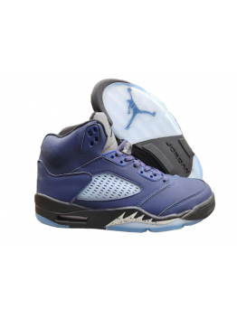 Jordan 5 blue and black