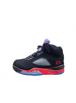 Jordan 5 black, red and purple
