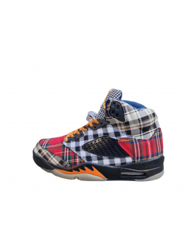 Jordan 5 bold plaid multi-colorway
