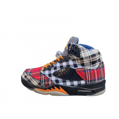 Jordan 5 bold plaid multi-colorway