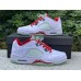 JORDAN 5 White/Red/Green