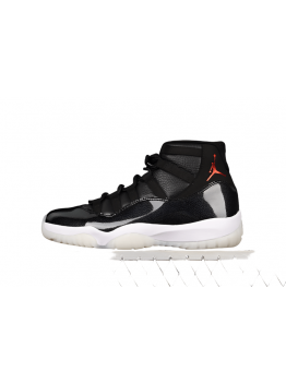 AIR JORDAN 11 RETRO 72-10 BLACK/BLACK/VARSITY RED