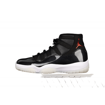 AIR JORDAN 11 RETRO 72-10 BLACK/BLACK/VARSITY RED