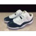 AIR JORDAN 11 RETRO LOW LE SNAKESKIN WHITE/BLACK-NAVY