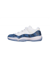 AIR JORDAN 11 RETRO LOW NAVY SNAKESKIN 2019 WHITE/BLACK