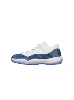AIR JORDAN 11 RETRO LOW NAVY SNAKESKIN 2019 WHITE/BLACK