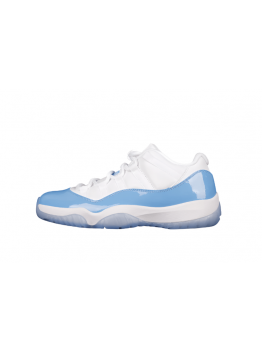 AIR JORDAN 11 RETRO LOW UNC WHITE/WHITE/UNIVERSITY BLUE
