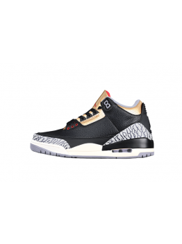 AIR JORDAN 3 RETRO BLACK/FIRE RED/METALLIC GOLD/CEMENT GREY