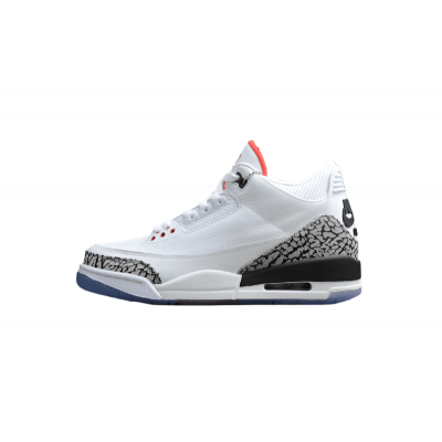 AIR JORDAN 3 RETRO FREE THROW LINE WHITE CEMENT WHITE/BLACK