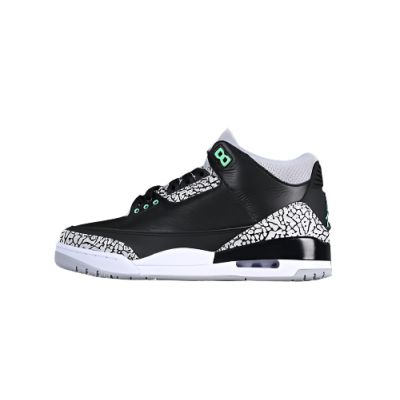 AIR JORDAN 3 RETRO GREEN GLOW BLACK/GREEN GLOW/WOLF GREY/WHITE