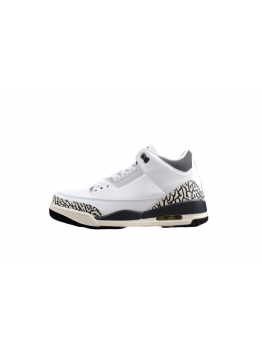 AIR JORDAN 3 RETRO GS WHITE/BLACK/IRON/LIGHT ASH GREY/SAIL/CEMENT GREY