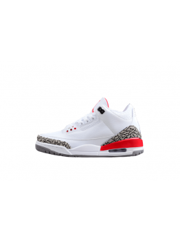 AIR JORDAN 3 RETRO HALL OF FAME WHITE/CEMENT GREY-BLACK-FIRE RED